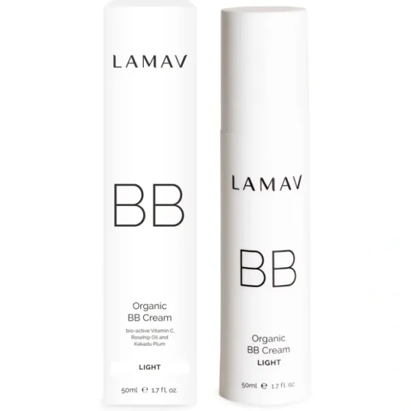 LAMAV Certified Organic BB Cream 50ml Light - Fresh Bloom Skin - Premium Skincare Solutions for Nourished, Hydrated, and Radiant Skin Every Day