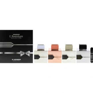 LAventure Collection by Al Haramain for Unisex - 4 Pc Gift Set 3.4oz EDP Spray Laventure, 3.4oz Femme EDP Spray, 3.4oz Rose EDP Spray, 3.4oz Gold With Atomizer - Fresh Bloom Skin - Premium Skincare Solutions for Nourished, Hydrated, and Radiant Skin Every Day