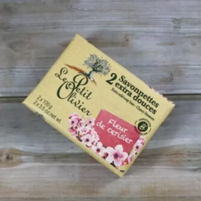 Le Petit Olivier Cherry Blossom Extra Mild Soap Bars - 2 x 100g Fixed Size - Fresh Bloom Skin - Premium Skincare Solutions for Nourished, Hydrated, and Radiant Skin Every Day