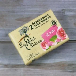 Le Petit Olivier Rose Extra Mild Soap Bars - 2 x 100g Fixed Size - Fresh Bloom Skin - Premium Skincare Solutions for Nourished, Hydrated, and Radiant Skin Every Day