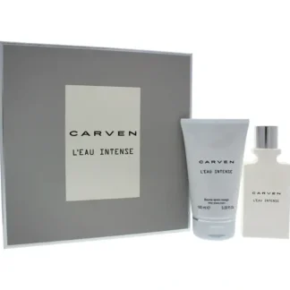 LEau Intense by Carven for Men - 2 Pc Gift Set 1.66oz EDT Spray, 3.33oz After Shave Balm - Fresh Bloom Skin - Premium Skincare Solutions for Nourished, Hydrated, and Radiant Skin Every Day