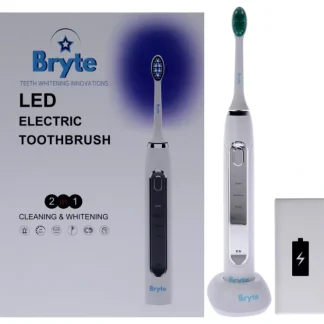 LED Electric Toothbrush Kit by Bryte for Unisex - 5 Pc Electric Toothbrush, 2 Toothbrush, Charger Base, Charging Cable - Fresh Bloom Skin - Premium Skincare Solutions for Nourished, Hydrated, and Radiant Skin Every Day