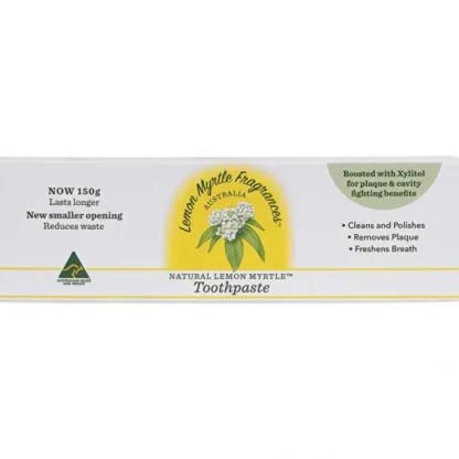 Lemon Myrtle Fragrances Toothpaste Fluoride Free 150g - Fresh Bloom Skin - Premium Skincare Solutions for Nourished, Hydrated, and Radiant Skin Every Day