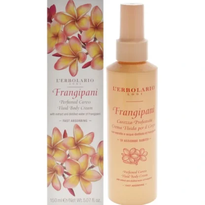 LErbolario Perfumed Caress Fluid Body Cream - Frangipani by LErbolario for Unisex - 5.07 oz Body Cream - Fresh Bloom Skin - Premium Skincare Solutions for Nourished, Hydrated, and Radiant Skin Every Day
