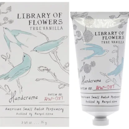Library of Flowers True Vanilla Handcreme by Library of Flowers for Unisex - 2.65 oz Cream - Fresh Bloom Skin - Premium Skincare Solutions for Nourished, Hydrated, and Radiant Skin Every Day
