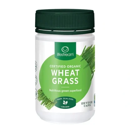 LifeStream Lifestream Wheat Grass Certified Organic 120vc - Fresh Bloom Skin - Premium Skincare Solutions for Nourished, Hydrated, and Radiant Skin Every Day