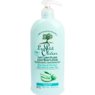 Light body Lotion - Aloe Vera and Green Tea by Le Petit Olivier for Unisex - 8.4 oz Body Lotion - Fresh Bloom Skin - Premium Skincare Solutions for Nourished, Hydrated, and Radiant Skin Every Day