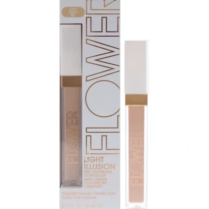 Light Illusion Full Coverage Concealer - M0 Sand by Flower Beauty for Women - 0.2 oz Concealer - Fresh Bloom Skin - Premium Skincare Solutions for Nourished, Hydrated, and Radiant Skin Every Day