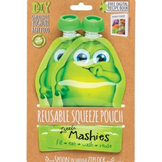 Little Mashies Reusable Squeeze Pouch Rainbow 2x130ml - Fresh Bloom Skin - Premium Skincare Solutions for Nourished, Hydrated, and Radiant Skin Every Day