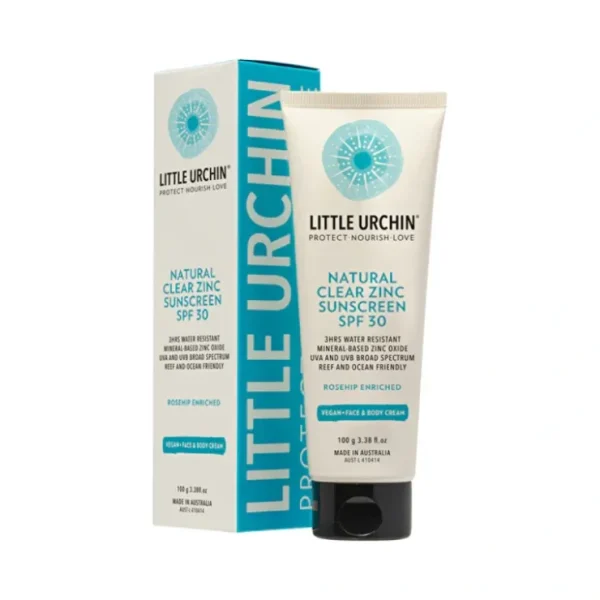 Little Urchin Natural Sunscreen Clear Zinc SPF 30 100g - Fresh Bloom Skin - Premium Skincare Solutions for Nourished, Hydrated, and Radiant Skin Every Day