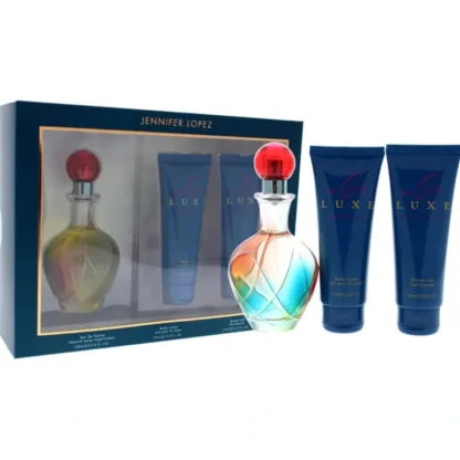 Live Luxe by Jennifer Lopez for Women - 3 Pc Gift Set 3.4oz EDP Spray, 2.5oz Shower Gel, 2.5oz Body Lotion - Fresh Bloom Skin - Premium Skincare Solutions for Nourished, Hydrated, and Radiant Skin Every Day