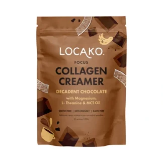 Locako Collagen Creamer Focus (Decadent Chocolate) 300g - Fresh Bloom Skin - Premium Skincare Solutions for Nourished, Hydrated, and Radiant Skin Every Day