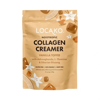 Locako Collagen Creamer Nootropic (Vanilla Toffee) 300g - Fresh Bloom Skin - Premium Skincare Solutions for Nourished, Hydrated, and Radiant Skin Every Day