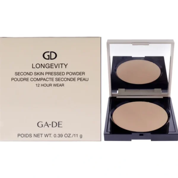 Longevity Second Skin Pressed Powder 12H - 507 Medium by GA-DE for Women - 0.39 oz Powder - Fresh Bloom Skin - Premium Skincare Solutions for Nourished, Hydrated, and Radiant Skin Every Day