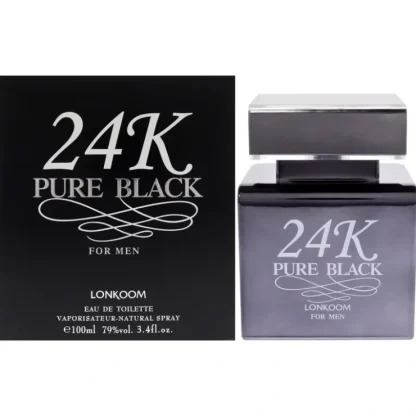 Lonkoom 24K Pure Black by Lonkoom for Men - 3.4 oz EDT Spray - Fresh Bloom Skin - Premium Skincare Solutions for Nourished, Hydrated, and Radiant Skin Every Day