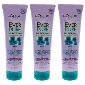 LOreal Paris EverPure Goji Repair Defend Conditioner by LOreal Paris for Unisex - 8.5 oz Conditioner - Pack of 3 - Fresh Bloom Skin - Premium Skincare Solutions for Nourished, Hydrated, and Radiant Skin Every Day