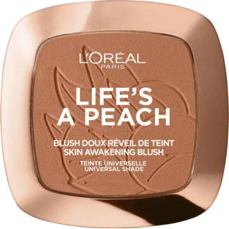 L'Oreal Paris Wake Up & Glow Blush 9g - Lifes a Peach - Fresh Bloom Skin - Premium Skincare Solutions for Nourished, Hydrated, and Radiant Skin Every Day