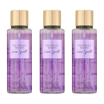 Love Spell by Victorias Secret for Women - 8.4 oz Fragrance Mist - Pack of 3 - Fresh Bloom Skin - Premium Skincare Solutions for Nourished, Hydrated, and Radiant Skin Every Day