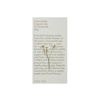Love Tea Organic Chamomile x 20 Pyramids - Fresh Bloom Skin - Premium Skincare Solutions for Nourished, Hydrated, and Radiant Skin Every Day