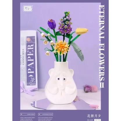 Loz LOZ Mini Blocks - Eternal Flower II Purple Boquet 10 x 6 x 22 cm - Fresh Bloom Skin - Premium Skincare Solutions for Nourished, Hydrated, and Radiant Skin Every Day