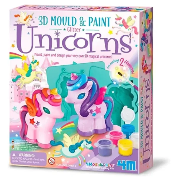 4M 3D Mould & Paint/Glitter Unicorns 32x19x22mm - Fresh Bloom Skin - Premium Skincare Solutions for Nourished, Hydrated, and Radiant Skin Every Day