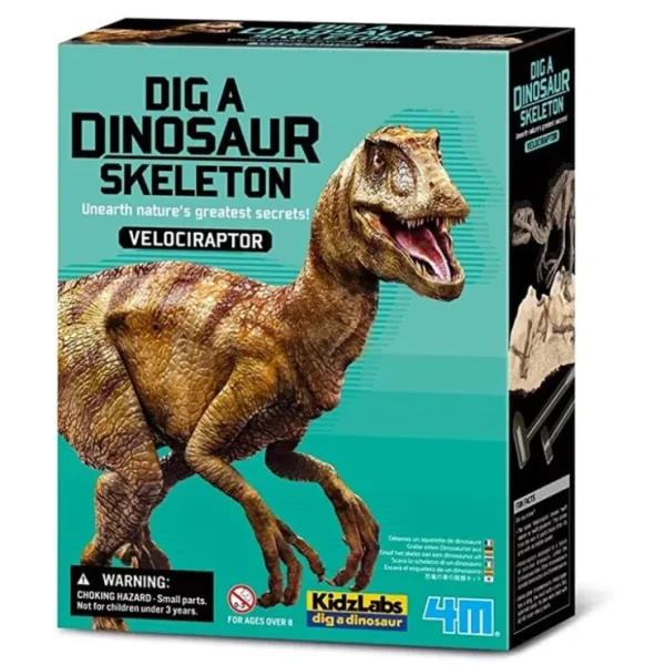4M KidzLabs/Dig a Dinosaur Skeleton/Velociraptor 37x18x22.5mm - Fresh Bloom Skin - Premium Skincare Solutions for Nourished, Hydrated, and Radiant Skin Every Day