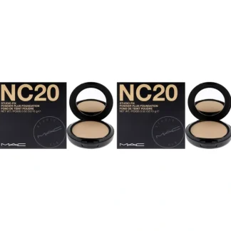 MAC Studio Fix Powder Plus Foundation - NC20 by MAC for Women - 0.52 oz Foundation - Pack of 2 - Fresh Bloom Skin - Premium Skincare Solutions for Nourished, Hydrated, and Radiant Skin Every Day