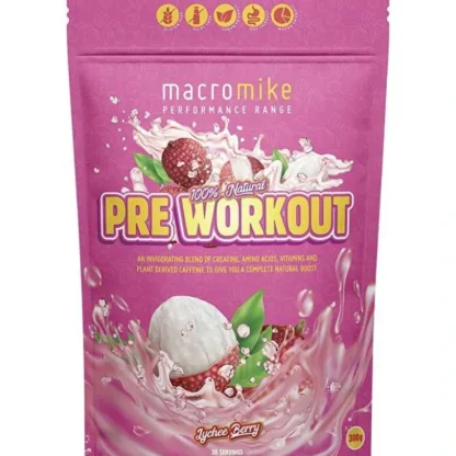 Macro Mike Pre Workout Lychee Berry 300g - Fresh Bloom Skin - Premium Skincare Solutions for Nourished, Hydrated, and Radiant Skin Every Day