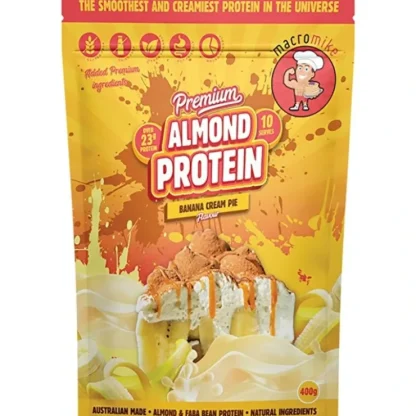 Macro Mike Premium Almond Protein Banana Cream Pie 400g - Fresh Bloom Skin - Premium Skincare Solutions for Nourished, Hydrated, and Radiant Skin Every Day