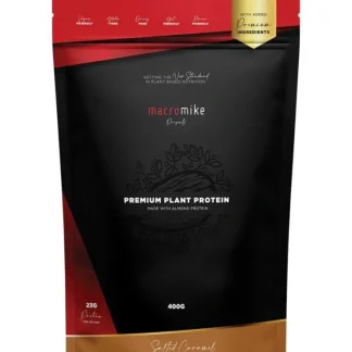 Macro Mike Premium Plant Protein Almond Salted Caramel 400g - Fresh Bloom Skin - Premium Skincare Solutions for Nourished, Hydrated, and Radiant Skin Every Day