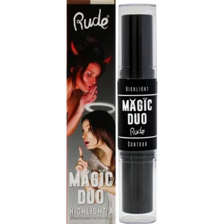 Magic Duo Highlight and Contour - Medium by Rude Cosmetics for Women - 2 x 0.15 oz Highlight and Contour - Fresh Bloom Skin - Premium Skincare Solutions for Nourished, Hydrated, and Radiant Skin Every Day