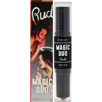 Magic Duo Highlight and Contour - Tan by Rude Cosmetics for Women - 2 x 0.15 oz Highlight and Contour - Fresh Bloom Skin - Premium Skincare Solutions for Nourished, Hydrated, and Radiant Skin Every Day