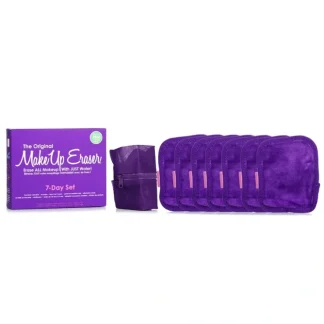 MakeUp Eraser Queen Purple 7 Day Set (7x Mini MakeUp Eraser Cloth + 1x Bag) 7pcs+1bag - Fresh Bloom Skin - Premium Skincare Solutions for Nourished, Hydrated, and Radiant Skin Every Day