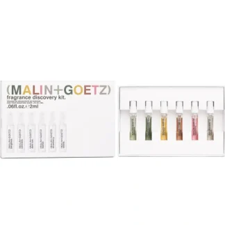 MALIN+GOETZ Fragrance Discovery Kit: Bergamot EDP 2ml+Cannabis EDP 2ml+Dark Rum EDP 2ml+Leather EDP 2ml+Strawberry EDP+Vetiver EDP 2ml 6pcs - Fresh Bloom Skin - Premium Skincare Solutions for Nourished, Hydrated, and Radiant Skin Every Day