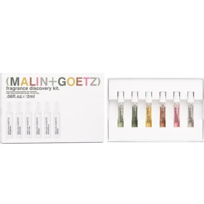 MALIN+GOETZ Fragrance Discovery Kit: Bergamot EDP 2ml+Cannabis EDP 2ml+Dark Rum EDP 2ml+Leather EDP 2ml+Strawberry EDP+Vetiver EDP 2ml 6pcs - Fresh Bloom Skin - Premium Skincare Solutions for Nourished, Hydrated, and Radiant Skin Every Day