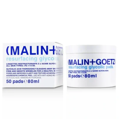 MALIN+GOETZ Resurfacing Glycolic Pads 50pads - Fresh Bloom Skin - Premium Skincare Solutions for Nourished, Hydrated, and Radiant Skin Every Day