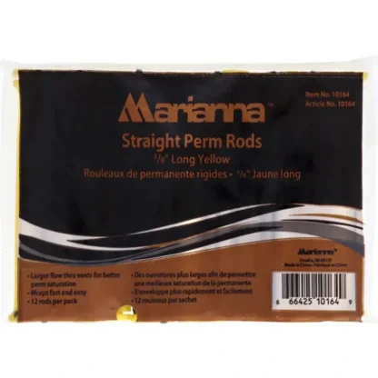 Marianna Straight Perm Rods Long - Yellow by Marianna for Women - 12 x 0.95 cm Hair Rods - Fresh Bloom Skin - Premium Skincare Solutions for Nourished, Hydrated, and Radiant Skin Every Day