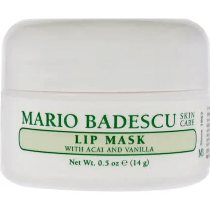 Mario Badescu Lip Mask With Acai and Vanilla by Mario Badescu for Women - 0.5 oz Lip Mask - Fresh Bloom Skin - Premium Skincare Solutions for Nourished, Hydrated, and Radiant Skin Every Day