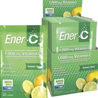 Martin & Pleasance Ener-C 1000mg Vitamin C Drink Mix Lemon Lime Sachets 12pk - Fresh Bloom Skin - Premium Skincare Solutions for Nourished, Hydrated, and Radiant Skin Every Day