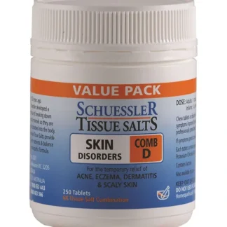 Martin & Pleasance Schuessler Tissue Salts Comb D (Skin Disorders) 250t - Fresh Bloom Skin - Premium Skincare Solutions for Nourished, Hydrated, and Radiant Skin Every Day