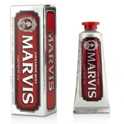 Marvis Cinnamon Mint Toothpaste (Travel Size) 25ml/1.3oz - Fresh Bloom Skin - Premium Skincare Solutions for Nourished, Hydrated, and Radiant Skin Every Day