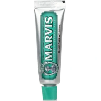 Marvis Classic Strong Mint Toothpaste (Travel size) 10ml/0.5oz - Fresh Bloom Skin - Premium Skincare Solutions for Nourished, Hydrated, and Radiant Skin Every Day