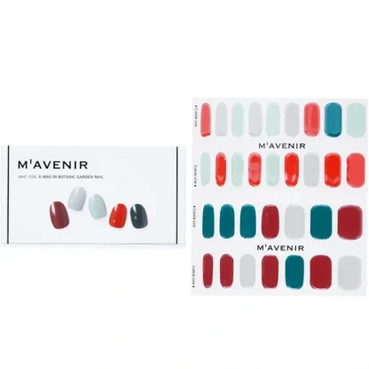Mavenir Nail Sticker (Assorted Colour) - # X-Mas In Botanic Garden Nail 32pcs - Fresh Bloom Skin - Premium Skincare Solutions for Nourished, Hydrated, and Radiant Skin Every Day