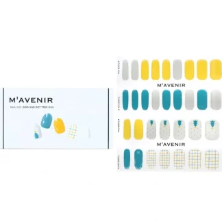 Mavenir Nail Sticker (Assorted Colour) - # Grid And Dot Tree Nail 32pcs - Fresh Bloom Skin - Premium Skincare Solutions for Nourished, Hydrated, and Radiant Skin Every Day