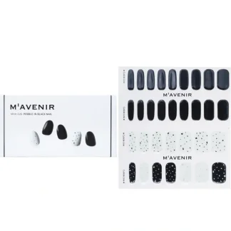 Mavenir Nail Sticker (Black) - # Pebble In Black Nail 32pcs - Fresh Bloom Skin - Premium Skincare Solutions for Nourished, Hydrated, and Radiant Skin Every Day