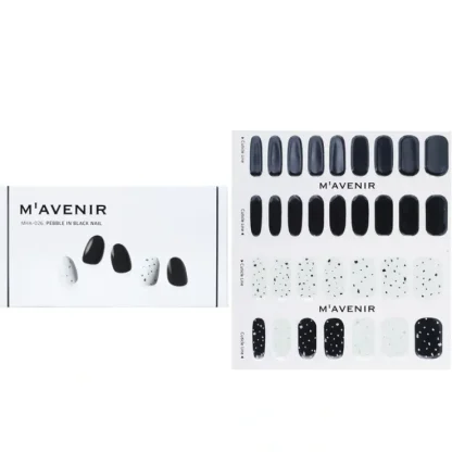 Mavenir Nail Sticker (Black) - # Pebble In Black Nail 32pcs - Fresh Bloom Skin - Premium Skincare Solutions for Nourished, Hydrated, and Radiant Skin Every Day