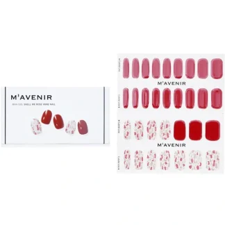 Mavenir Nail Sticker (Red) - # Shell We Rose Wine Nail 32pcs - Fresh Bloom Skin - Premium Skincare Solutions for Nourished, Hydrated, and Radiant Skin Every Day