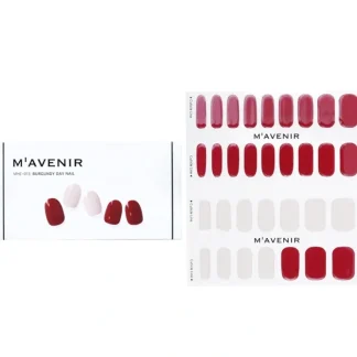 Mavenir Nail Sticker (Red) - # Burgundy Day Nail 32pcs - Fresh Bloom Skin - Premium Skincare Solutions for Nourished, Hydrated, and Radiant Skin Every Day