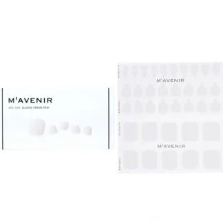 Mavenir Nail Sticker (White) - # Classic Crema Pedi 36pcs - Fresh Bloom Skin - Premium Skincare Solutions for Nourished, Hydrated, and Radiant Skin Every Day