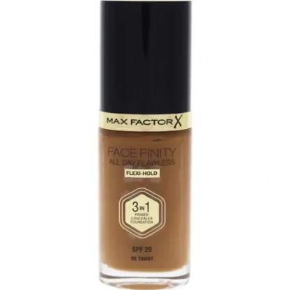 Max Factor Facefinity All Day Flawless 3 In 1 Foundation SPF 20 - 95 Tawny by Max Factor for Women - 1 oz Foundation - Fresh Bloom Skin - Premium Skincare Solutions for Nourished, Hydrated, and Radiant Skin Every Day
